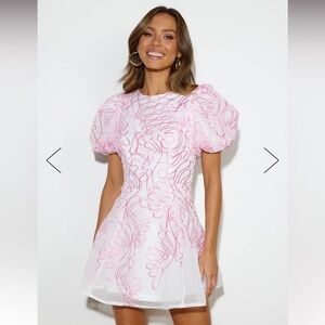 CUTEST EVENT MINI DRESS WHITE PRINT